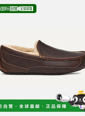自营欧洲直邮UGG Ascot男士厚底棕褐色一脚蹬拖鞋