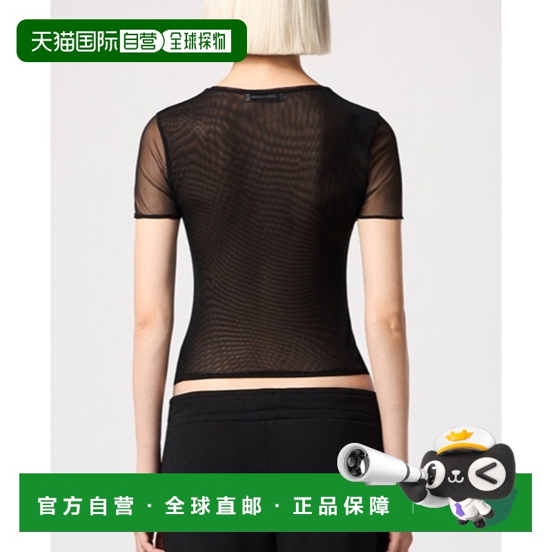 香港直邮Blumarine 水钻刺绣薄纱 T 恤 2T055A
