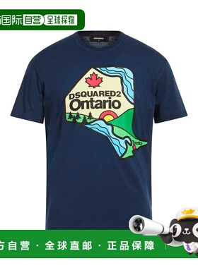 香港直邮Dsquared2 二次方 男士 T恤 blue蓝色 舒适时尚