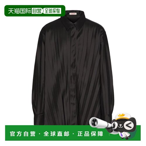 【99新未使用】香港直邮Valentino 打褶长袖衬衫 2V0ABX959D1