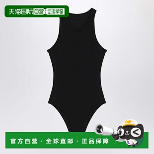 罗纹连体衣 黑色无袖 AA9B0382J085BCO995性感 女士 香港直邮alaia