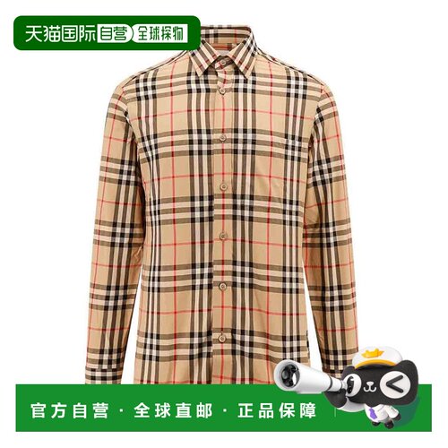 1h可退 欧洲直邮BURBERRY 男士衬衫 8070577 SS2026 浅棕色 BURBE