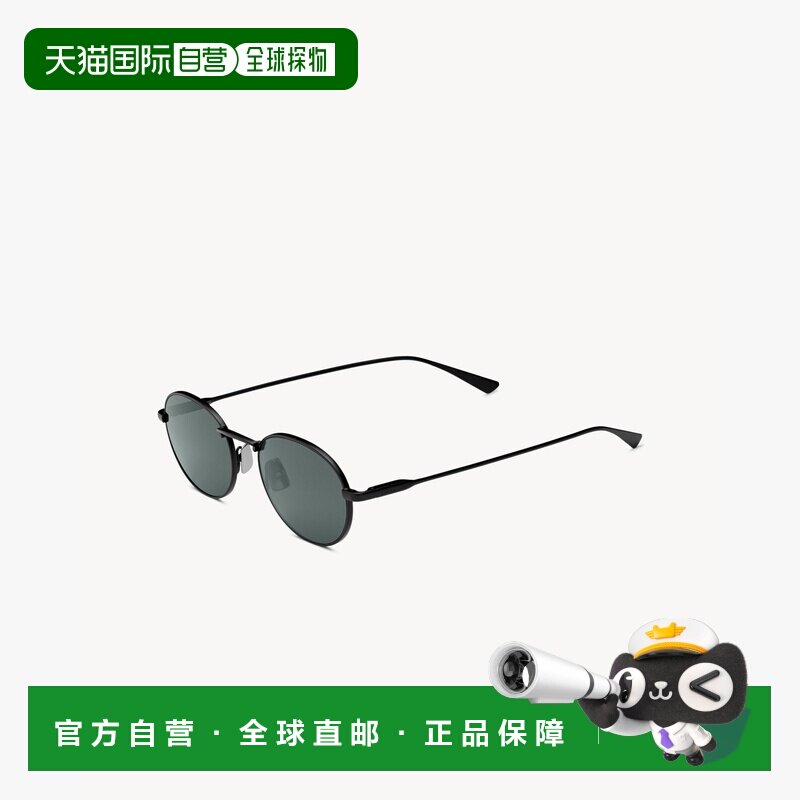 自营欧洲直邮YSL圣罗兰 SL 799半哑光黑/黑色金属圆形太阳镜男女
