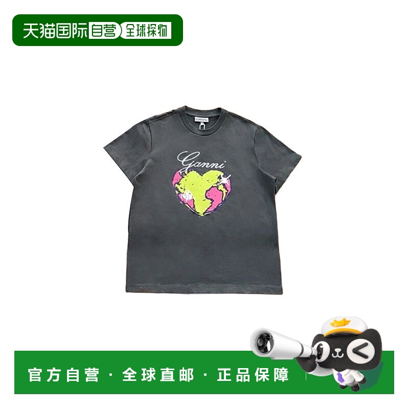 香港直邮Ganni 短袖T恤 T3770高档时尚潮流舒适百搭 减龄高级感