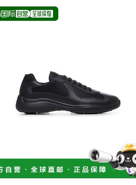 香港直邮Prada 普拉达 男士 AMERICAS CUP 黑色运动鞋 4E3400G000