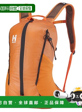 自营欧洲直邮Millet24新款 橙色尼龙材质可调节胸带拉链闭合双肩