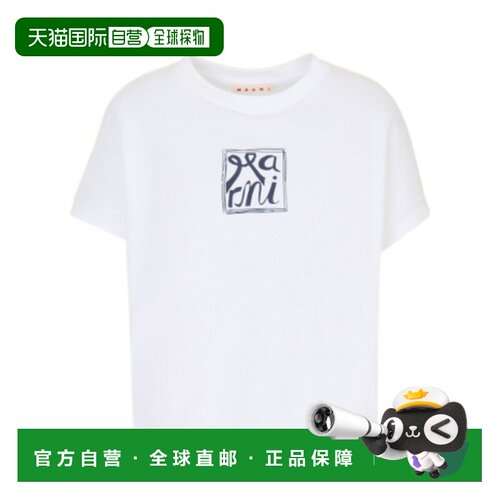 香港直邮MARNI 女士T恤 THJE0384P0USCY88LOW01 SS2026 白色短袖