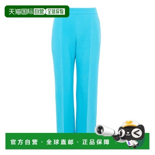 1h可退 香港直邮Chloe 蔻依 女士 直筒羊毛绉纱裤子 blue蓝色 舒