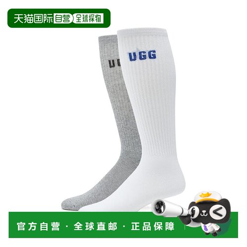 美国直邮Ugg 男士 Leander Crew 徽标袜子(2件套)男袜