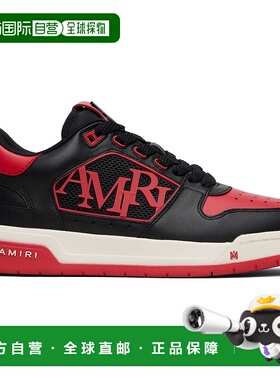 香港直邮AMIRI 男士 黑色 & 红色 Classic Low 运动鞋 AMFOSR1158