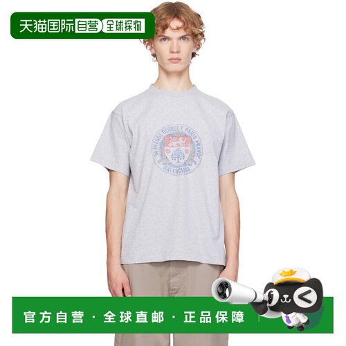 香港直邮Balenciaga 巴黎世家 男士 灰色 Standard T恤 850261TTV