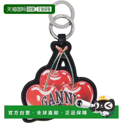 1h可退 香港直邮GANNI 甘尼 女士 黑色 Joy Cherry 钥匙扣 B3010