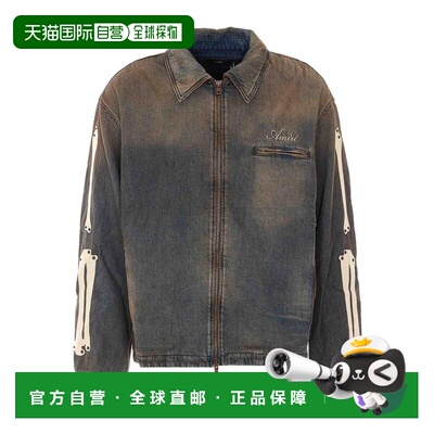 香港直邮AMIRI 男士夹克 326JA003 AW2026 蓝色 dark dust lea bo