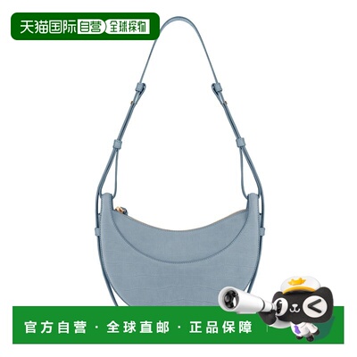 自营欧洲直邮POLENE Numero Dix女士北极蓝小牛皮单肩包斜挎包