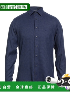 1h可退 香港直邮Michael Kors 迈克高仕 男士 花纹衬衫 blue蓝色