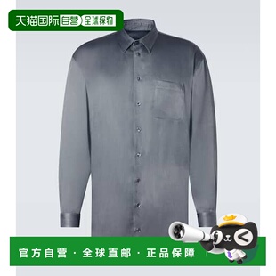 男士 阿玛尼 缎面衬衫 grey灰色 1h可退 舒适时尚 香港直邮armani