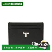 自营欧洲直邮Tumi途明 Turin男士 黑色皮革T标识卡包