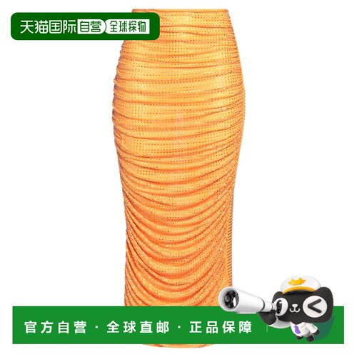 香港直邮Self-Portrait 女士 中长半身裙 orange橙色 舒适时尚