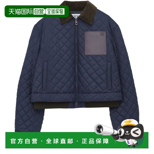 自营欧洲直邮LOEWE罗意威 女士深海军蓝聚酯纤维绗支付后1h可退
