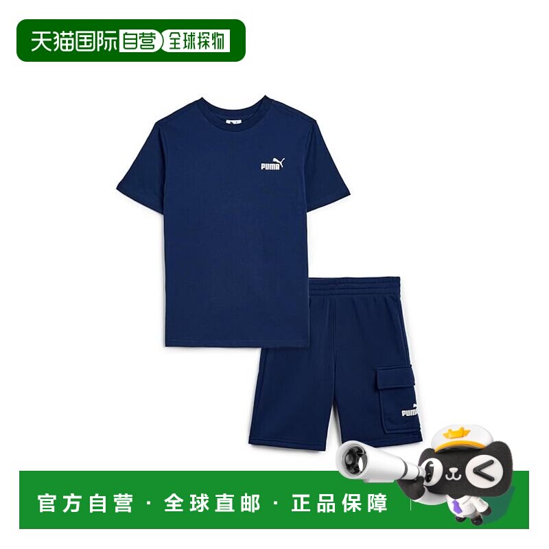 香港直邮Puma 彪马 男童 T-shirt 短袖工装抓绒短款套装(大童)童