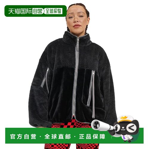 1h可退 香港直邮Ugg 女士 Marlene II 毛毛夹克 black黑色 舒适时