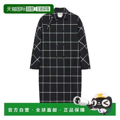 1h可退 Courreges 格纹大款修身大衣 326CMA299PL0287