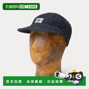 自营欧洲直邮RALPH LAUREN拉夫劳伦RRL靛蓝色牛仔帽帽子