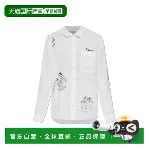 1h可退 香港直邮ALL SAINTS 男士衬衫 TERRORM171SCWHITE AW2026