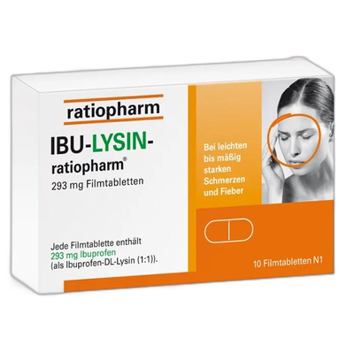 欧洲直邮ratiopharm止痛药10粒头痛中重度偏抗炎 效期至26年3月