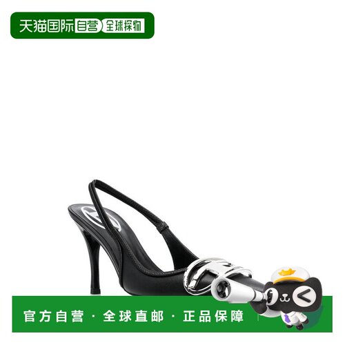 香港直邮Diesel 迪赛 女士 露跟高跟鞋 Y02985PR818徽标尖头鞋