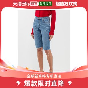 hem 香港直邮Frame 女士raw Denim 骑行牛仔短裤