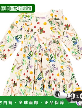 1h可退 香港直邮Molo 女童 Clea 印花棉混纺连衣裙童装 white白色