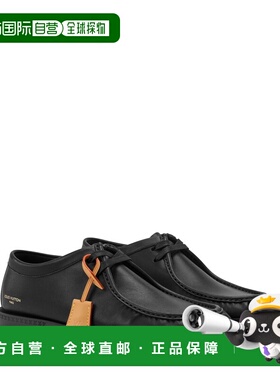 自营欧洲直邮LV路易威登 男士黑色皮革带钥匙套德比鞋