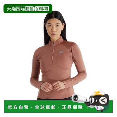自营欧洲直邮NEW BALANCE Athletics Heat Grid女士半拉链抓绒衣