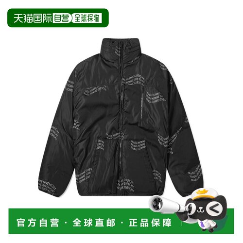 香港直邮Givenchy logo拉链双面羽绒服 BM00GJ12M【付后1h可退】