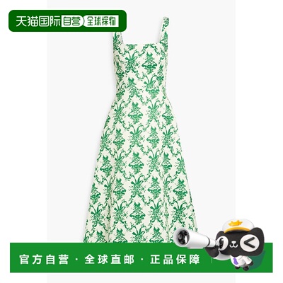 香港直邮EMILIA WICKSTEAD 女士 印花罗缎中长连衣裙 CTC26022191