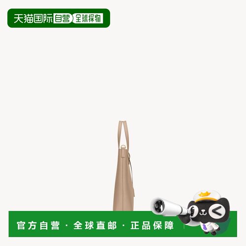 自营欧洲直邮YSL圣罗兰 女士深米色牛皮革手提包通勤时尚百搭高级