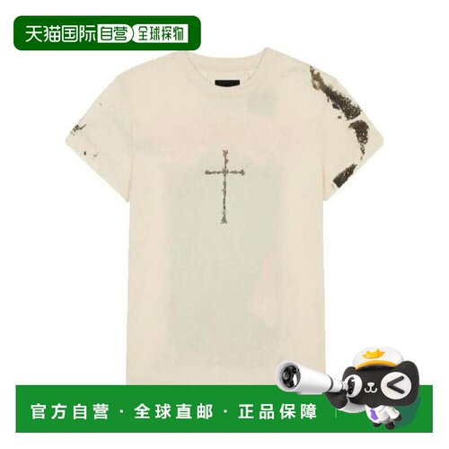 香港直邮GIVENCHY 女士衬衫 BW707Z3Z5P267 AW2023 灰色 短袖印花