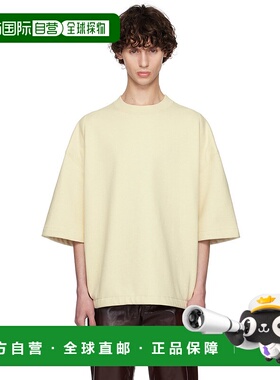 1h可退 香港直邮Jil Sander 吉尔 桑达 男士 黄色垫肩 T 恤 J22GC
