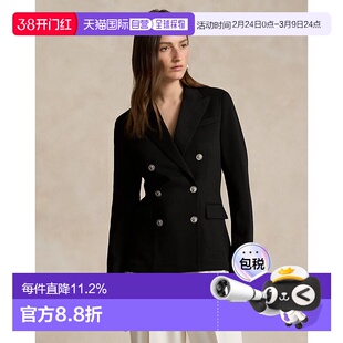 自营欧洲直邮RALPH LAUREN拉夫劳伦 Polo双排扣网眼西装外套羊毛