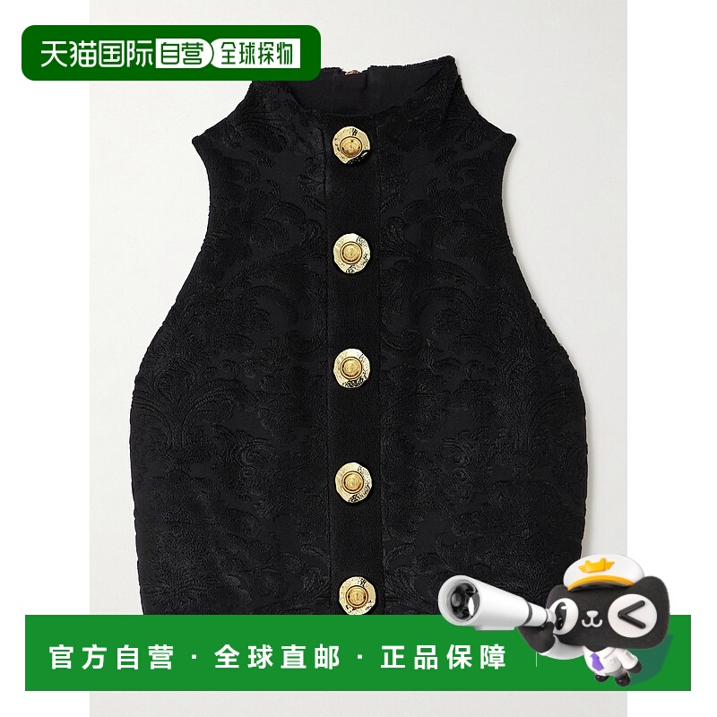 1h可退 香港直邮Balmain 巴尔曼 女士 巴洛克图案纽扣上衣 FF1AB4