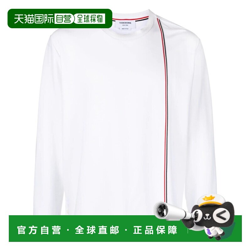1h可退 香港直邮THOM BROWNE 男士T恤 MJS253AJ0138100 SS2026 白
