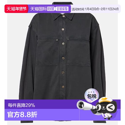 1h可退 香港直邮ISABEL MARANT 女士 Raquel 棉质衬衫 black黑色