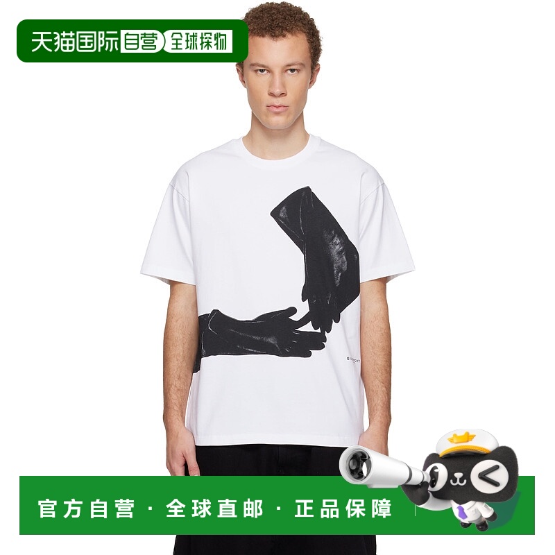 1h可退 香港直邮Givenchy 纪梵希 男士 白色 Surrealism Print T