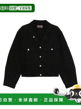 1h可退 香港直邮Lemaire 男士 黑色牛仔布夹克 OW1188LD1055