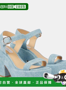 1h可退 香港直邮Gabriela Hearst 女士 Iman 牛仔布防水台凉鞋