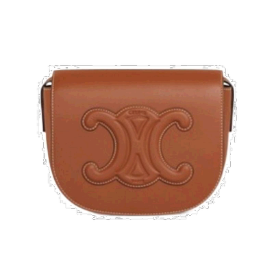 香港直邮Celine FOLCO CUIR TRIOMPHE光滑牛皮革手袋 198263DU3.