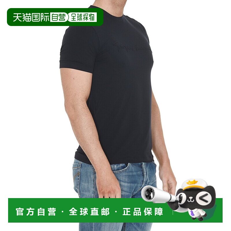 1h可退 香港直邮Giorgio Armani 徽标细节T恤 3ZST54JP4Z - 实物图