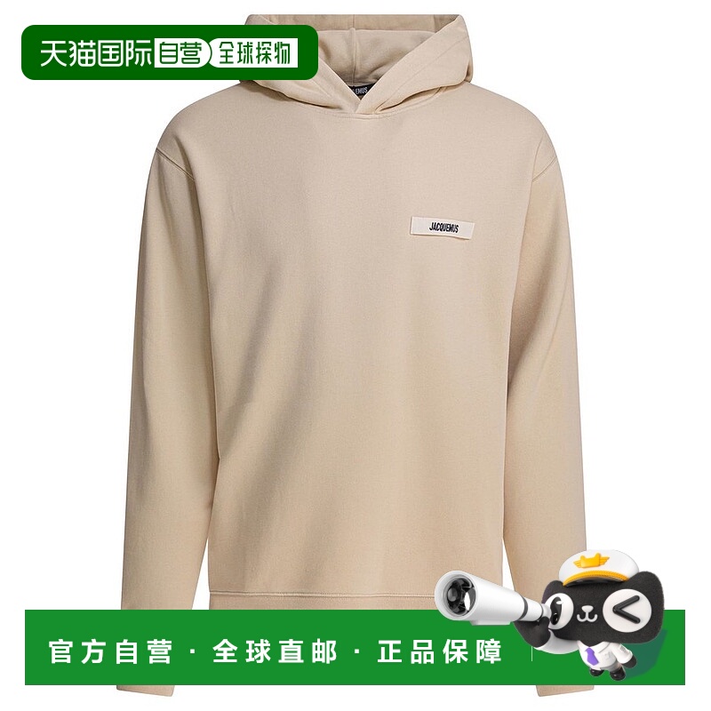 1h可退 香港直邮Jacquemus 男士 標誌貼片長袖連帽衫 HOM00247AJ0