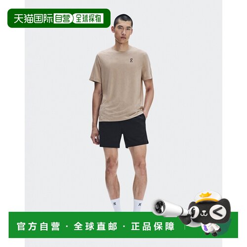 自营欧洲直邮ON昂跑 Core-T Grid男士沙色聚酯纤维反光细节T恤